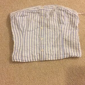 black and white button tube top